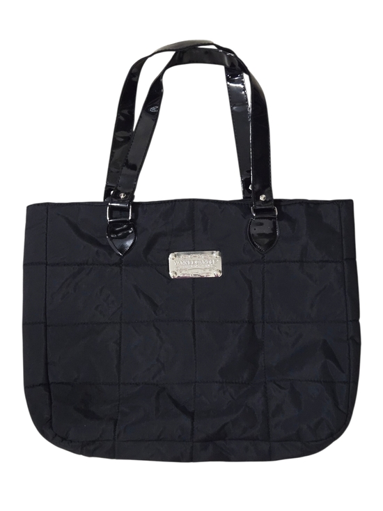 Yankee Candle Handbags - YANKEE CANDLE Black Quilted Classic Chic Tote Bag with Patent Straps